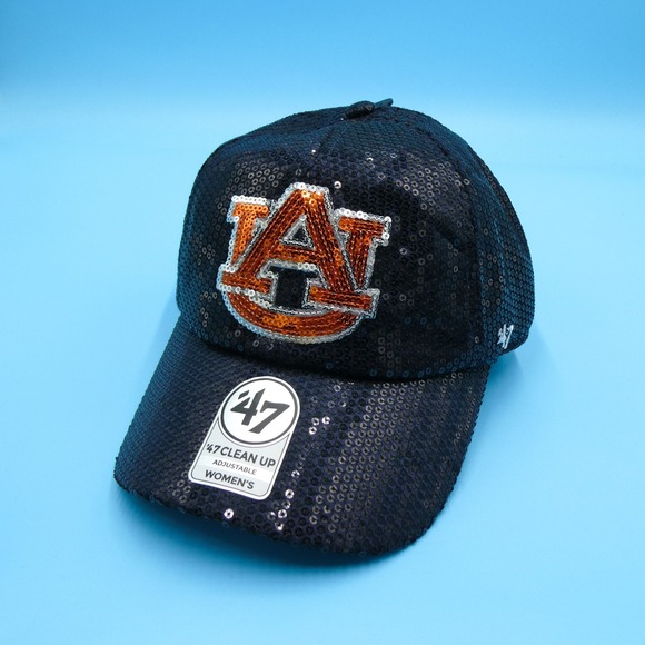 '47 Accessories - '47 Hat Womens Adjustable Auburn Tigers Navy Blue Sequin Sparkle Cap Polyester